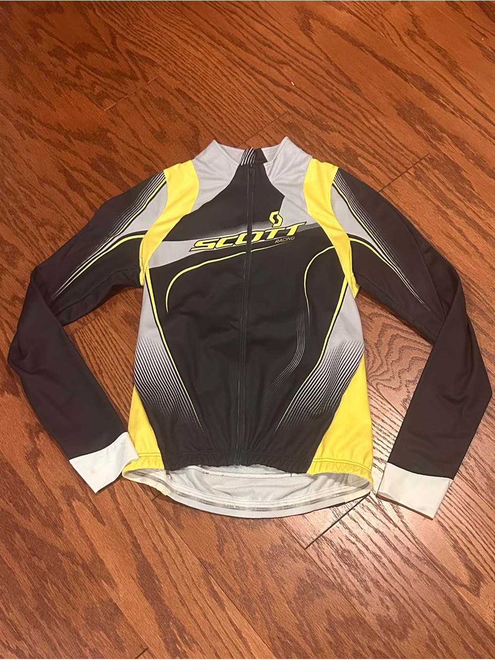 Scott Racing Long Sleeve Fleece Lined, Full Zip Bicycling Jersey, Women’s Medium